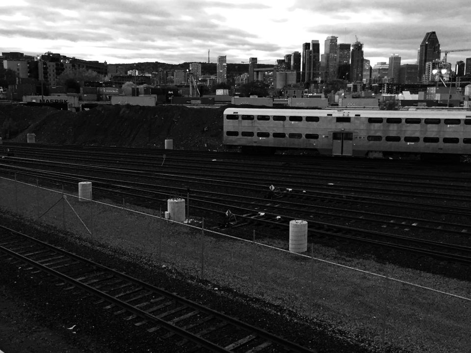 Looking north Across the rail yards, Montreal