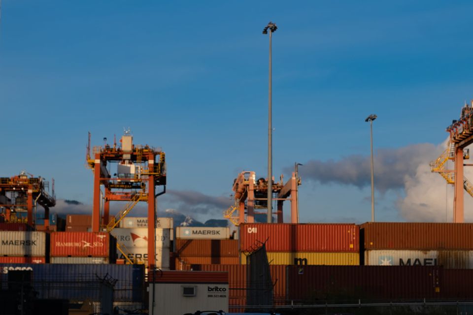 Shipping containers; Waterfront, Vancouver