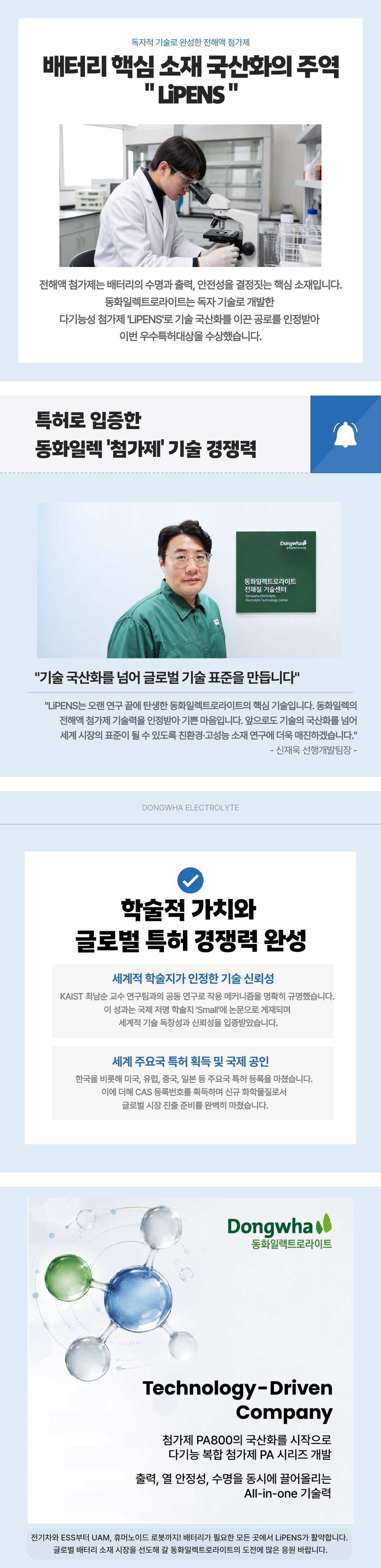 동화일렉트로라이트 2026 우수특허대상 수상 카드뉴스