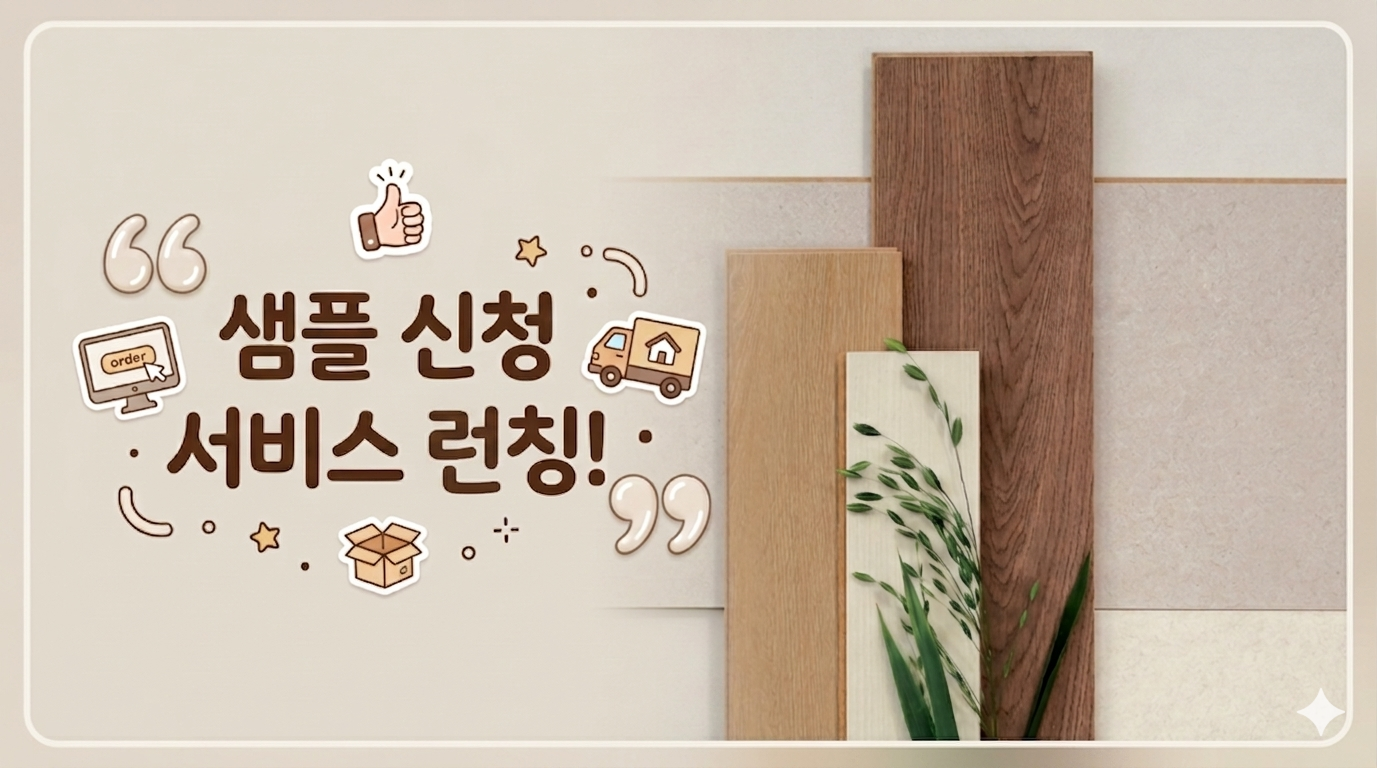 집에서 받아보는 동화자연마루, '샘플 신청 서비스' 런칭! 📦