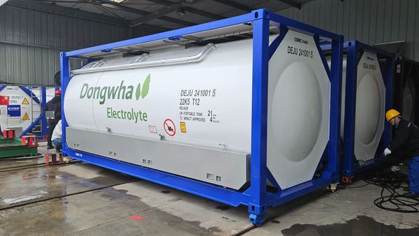 동화일렉트로라이트톈진, ISO탱크로 대용량 전해액 출하