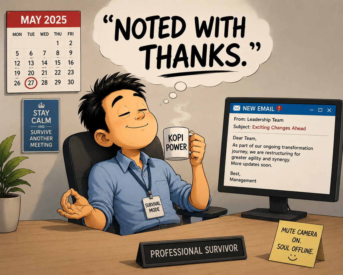 “Noted with thanks.”