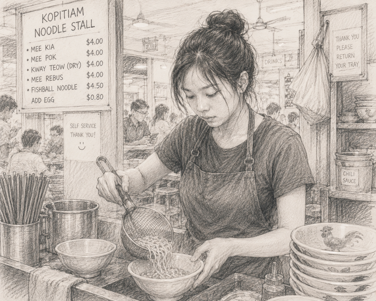 Before Every Shift, I Sat Outside the Kopitiam for Five Minutes
