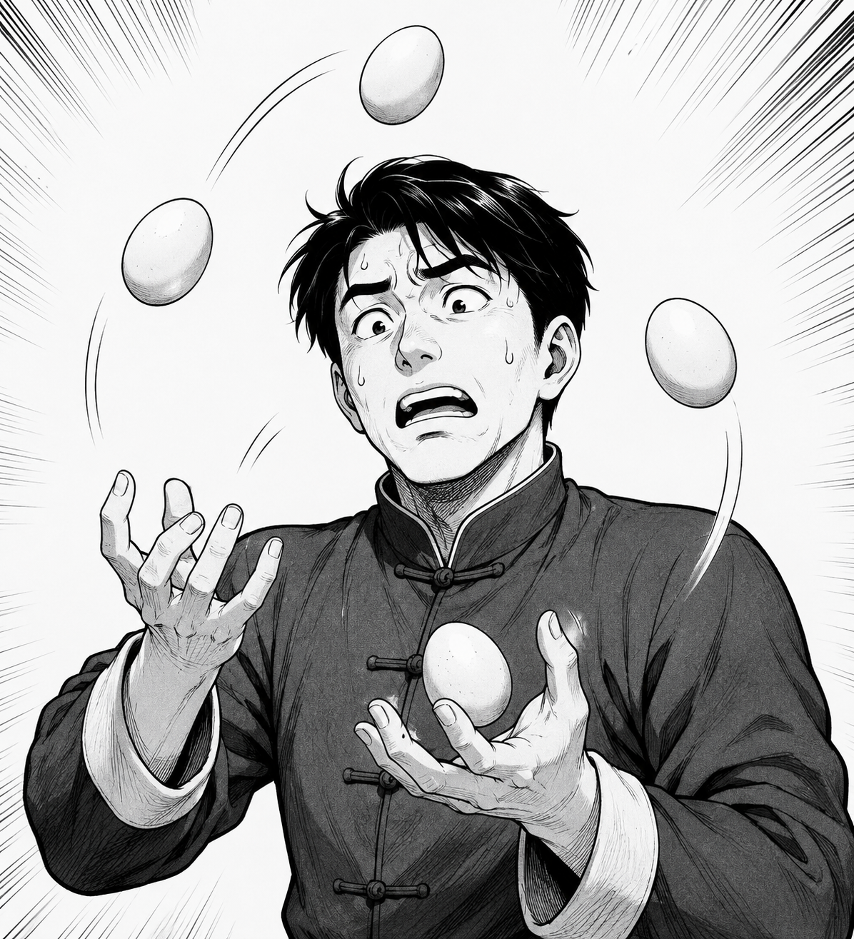 Life is like juggling eggs.