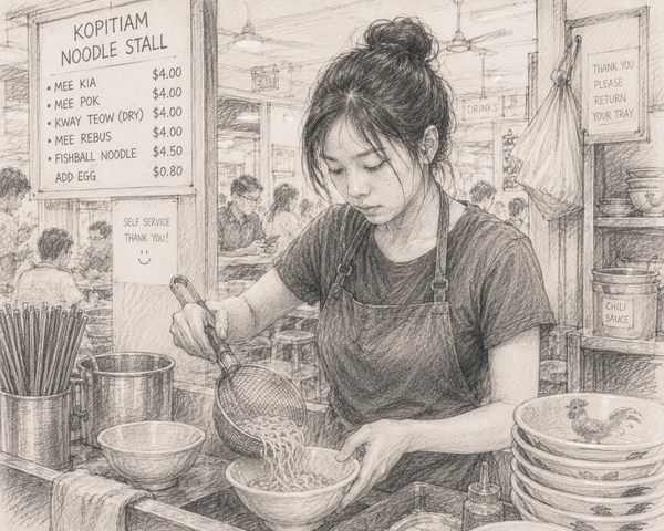 Before Every Shift, I Sat Outside the Kopitiam for Five Minutes