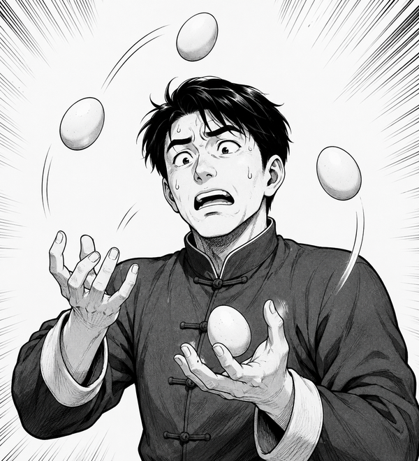 Life is like juggling eggs.