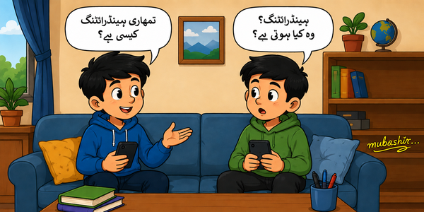 آج کا کارٹون، ہینڈرائٹنگ