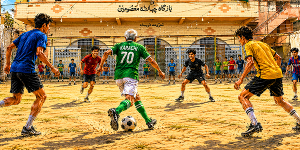 امروہا فٹبال کلب کے ستر سالہ فٹبالر
