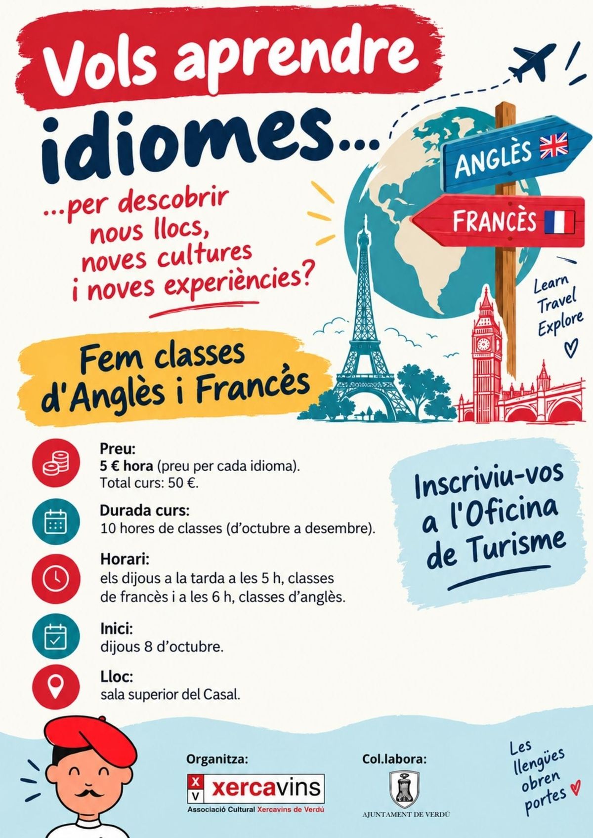 Xercavins enceta un nou trimestre de classes de francès i anglès