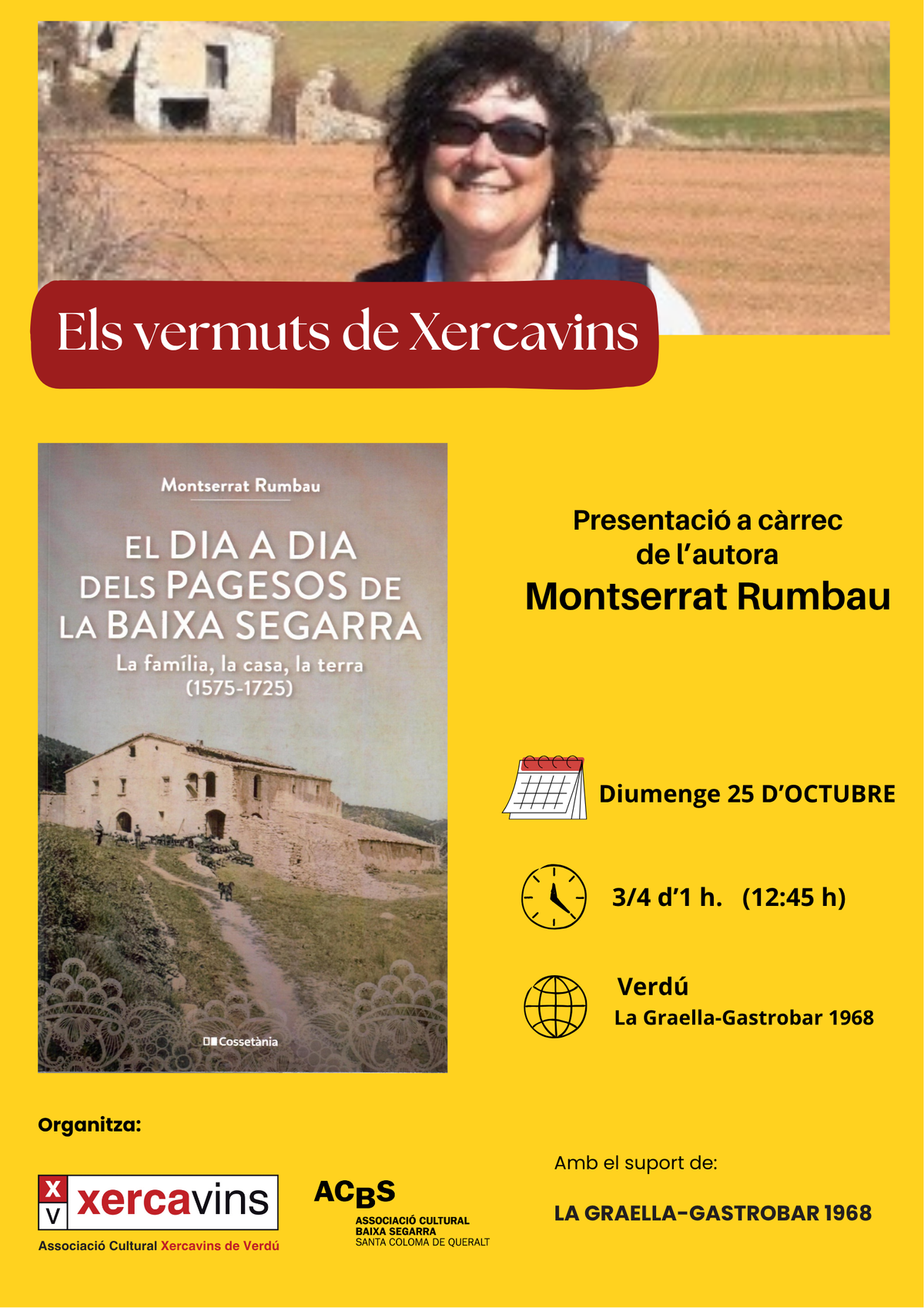 Vermuts de Xercavins presenta "El dia a dia dels pagesos de la Baixa Segarra".
