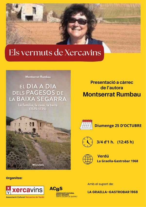 Vermuts de Xercavins presenta "El dia a dia dels pagesos de la Baixa Segarra".