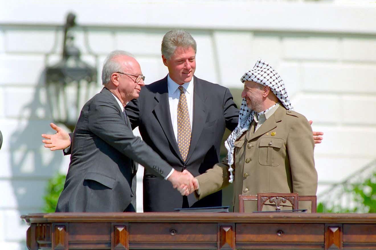 Rabin, Arafat, Clinton