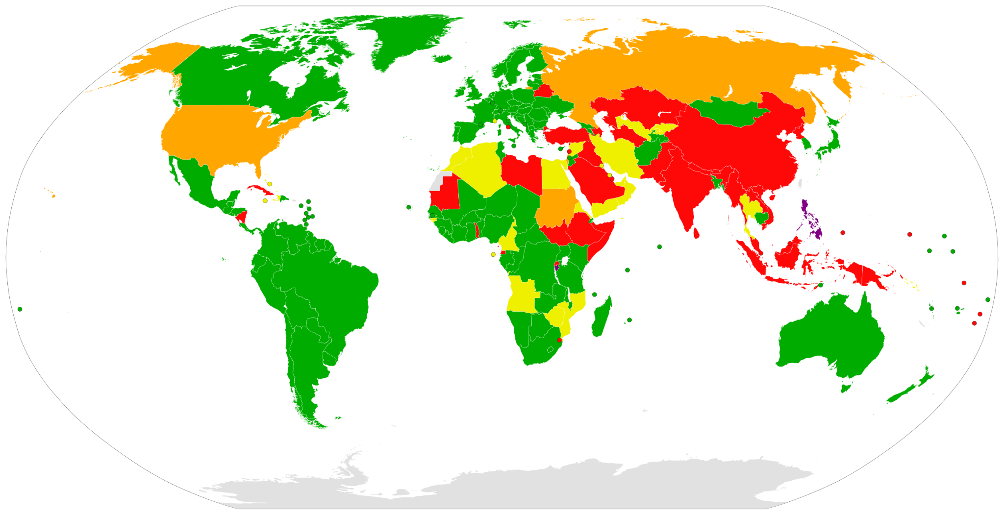 ICC signatories map