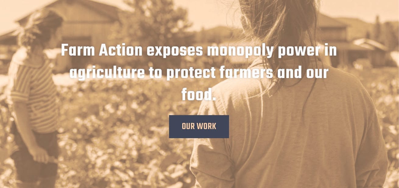 Farm Action's webpage