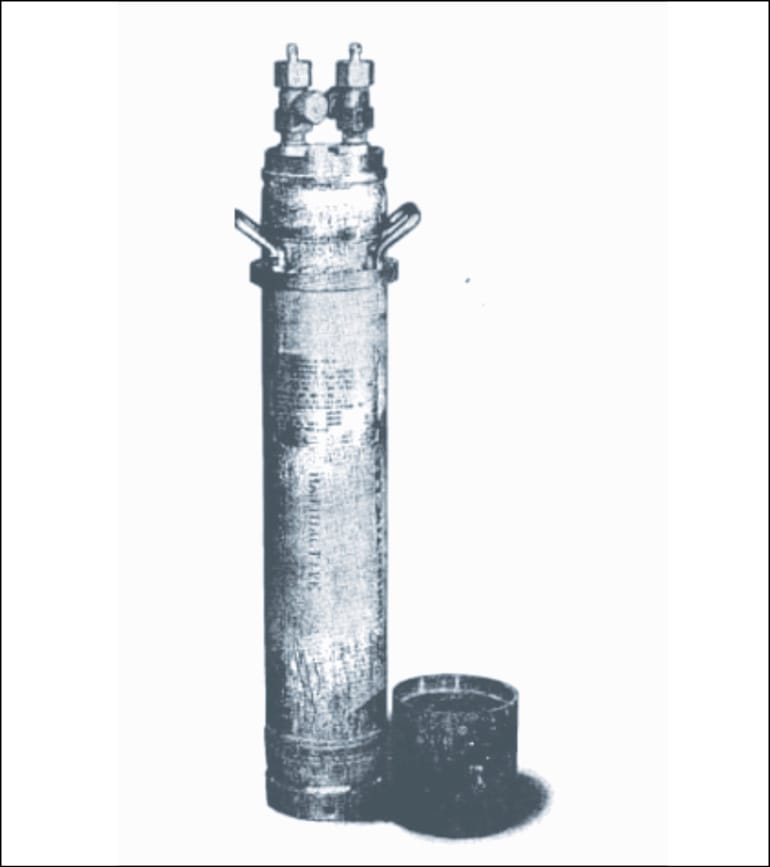 Enriched uranium hexafluoride container