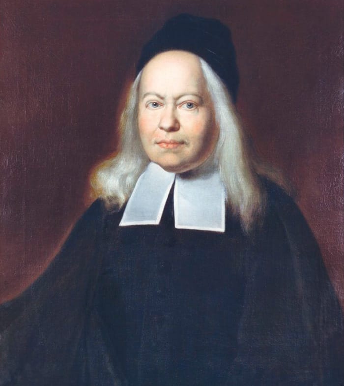Portrait of August Hermann Francke, by Antoine Pesne (1683–1757). A.H. Francke (1663-1727) corresponded with Boston’s Cotton Mather, from the Leibnizian intellectual center at Halle, Germany.