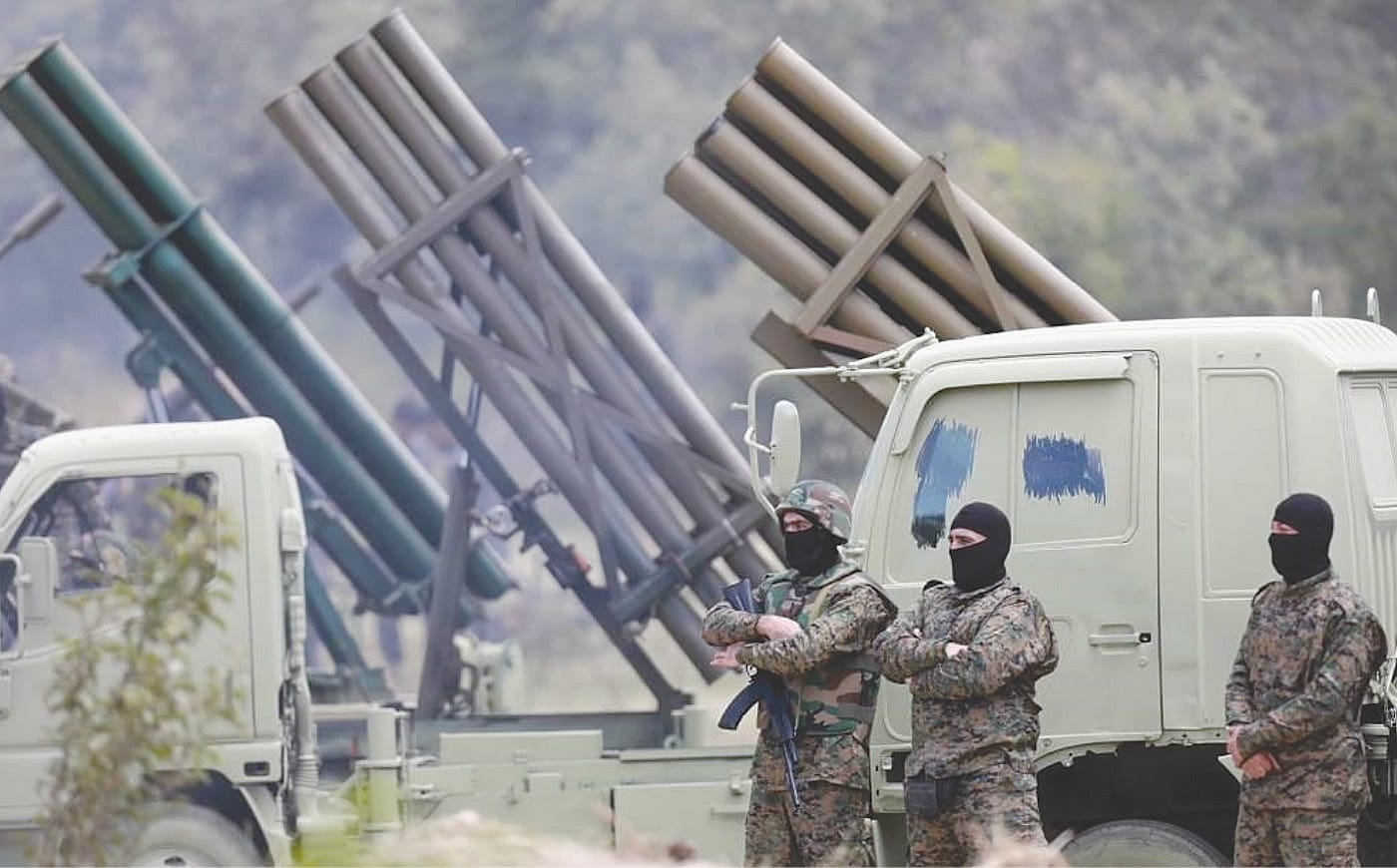 Hezbollah fighters in southern Lebanon