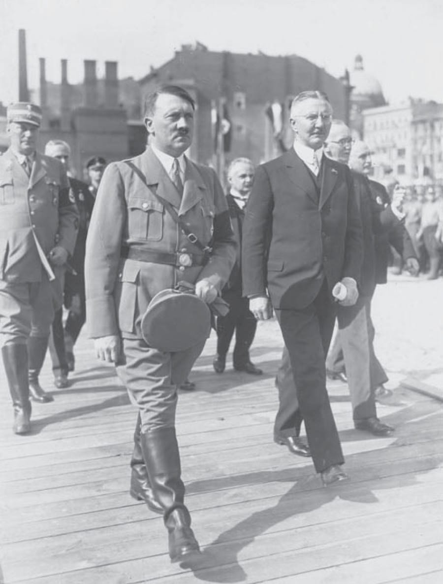 Adolf Hitler with Hjalmar Schacht