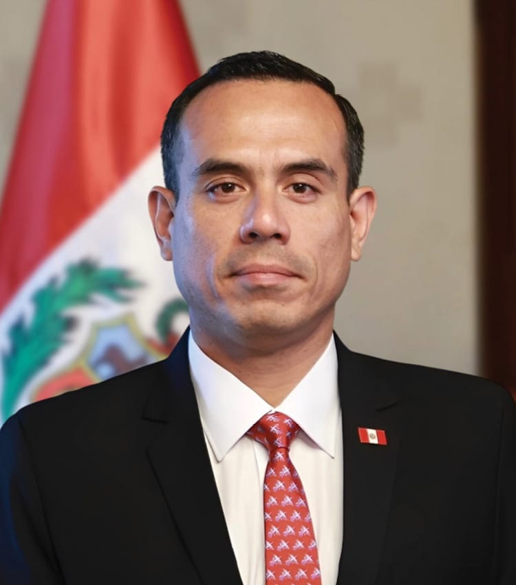 Official portrait of the former President of Peru, José Jerí, 2025.