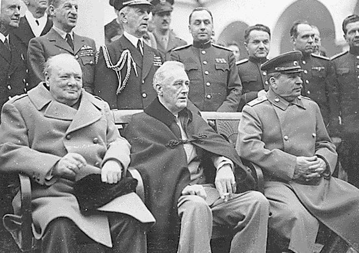 Churchill, Roosevelt, and Stalin at Yalta