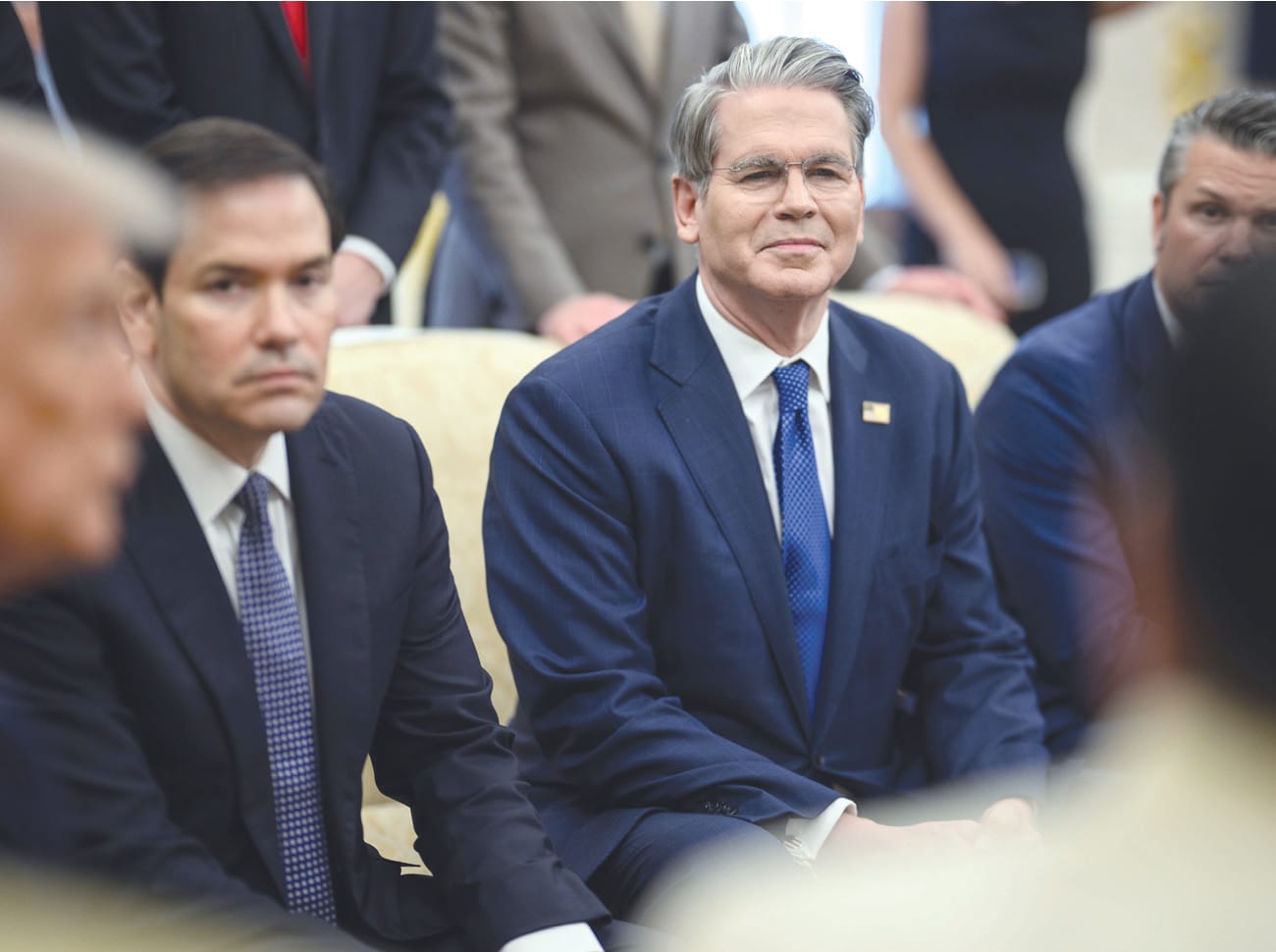 U.S. Treasury Secretary Scott Bessent (center).
