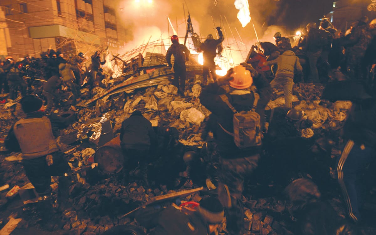 Clashes in Kiev during the 2014 Maidan coup