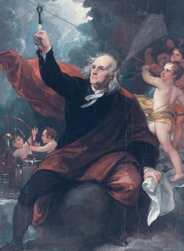 Benjamin Franklin. The three core principles enshrined in the Preamble to the U.S. Constitution, which Benjamin Franklin and other founders of the United States took largely from the influence of circles associated with Gottfried Leibniz, have ancient roots, including in the teachings of Solon of Athens.