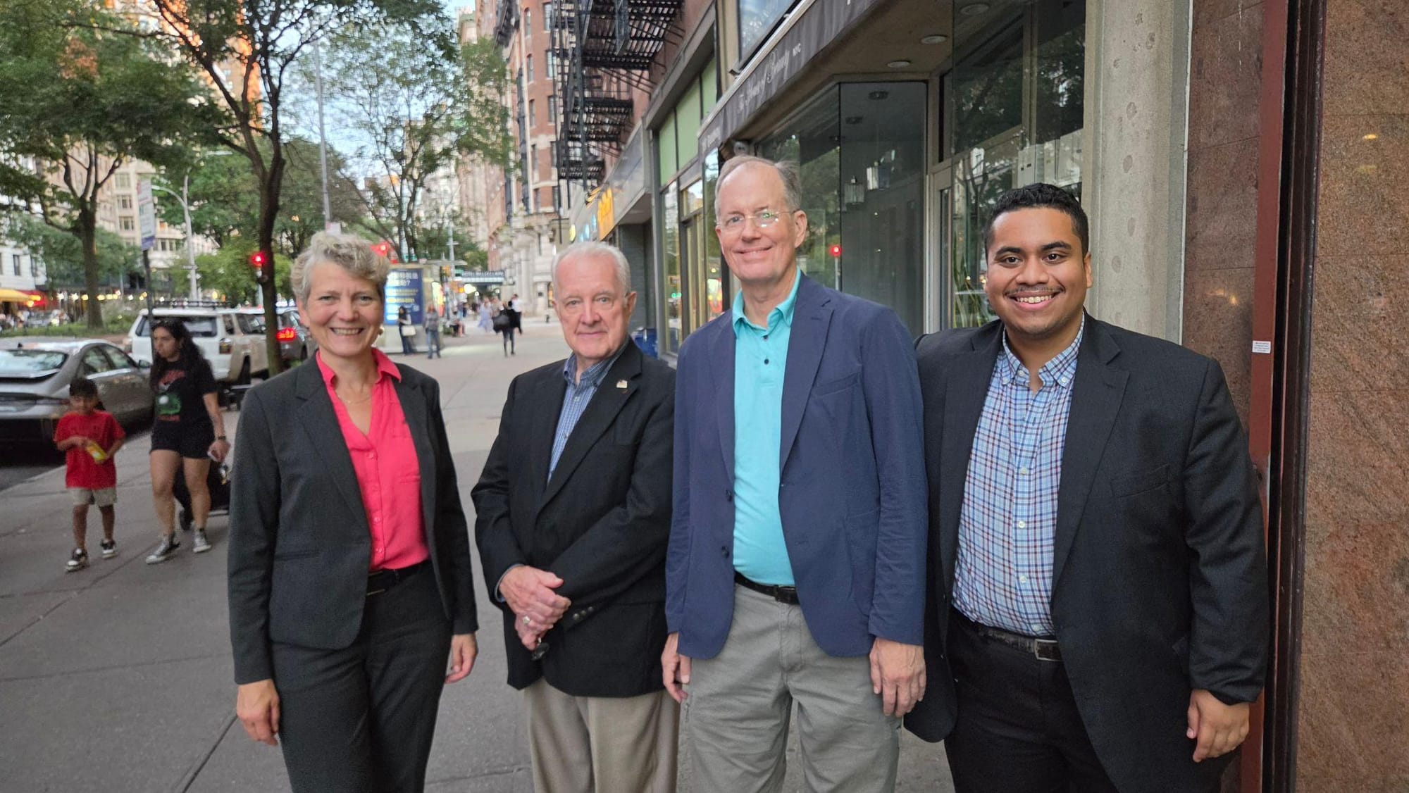 Participants in Jose Vega’s 911 Whistleblower event, from left are: Diane Sare, Kurt Wiebe, Tom Drake, and Vega.