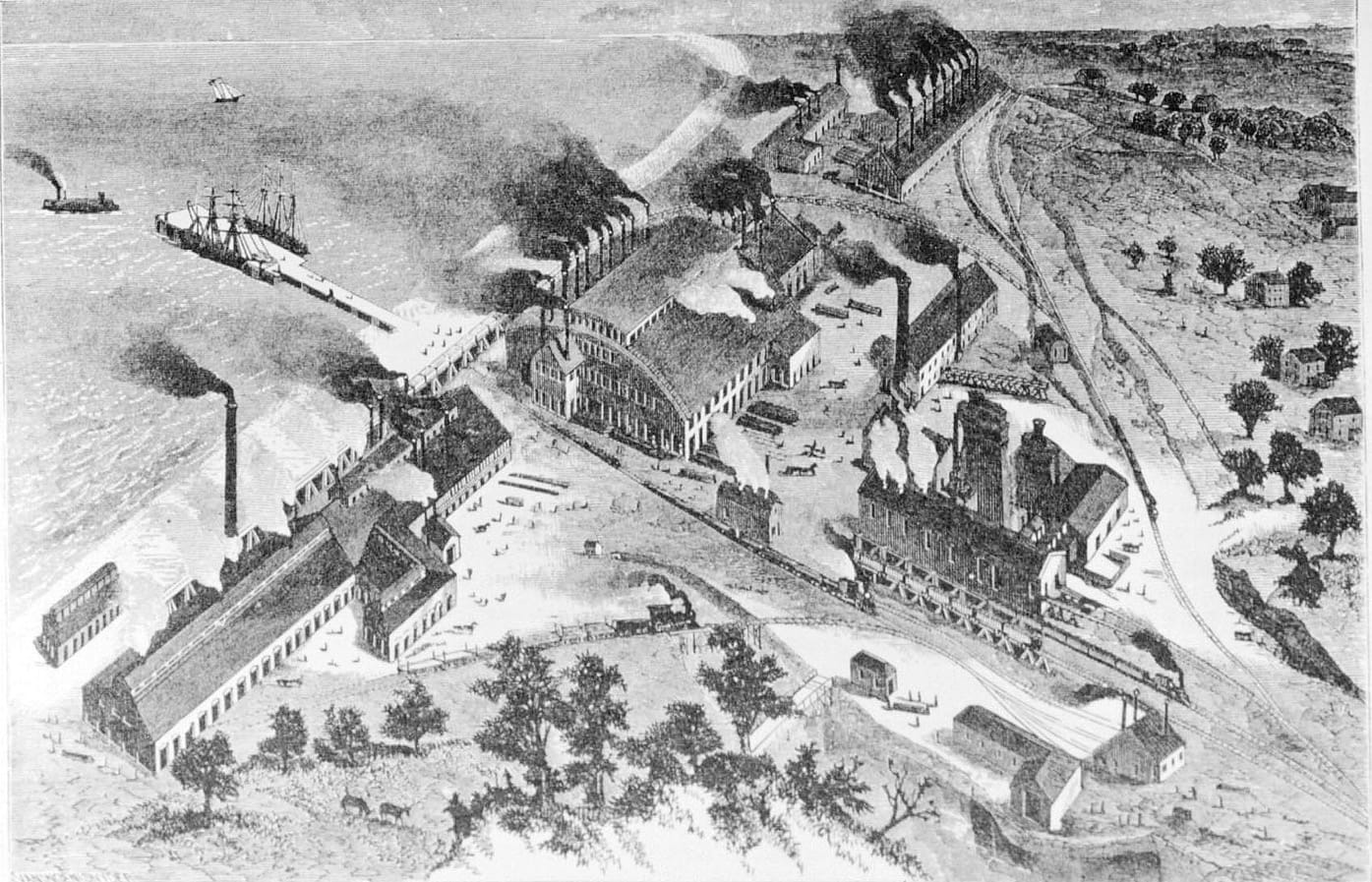 A 19th-Century iron works.