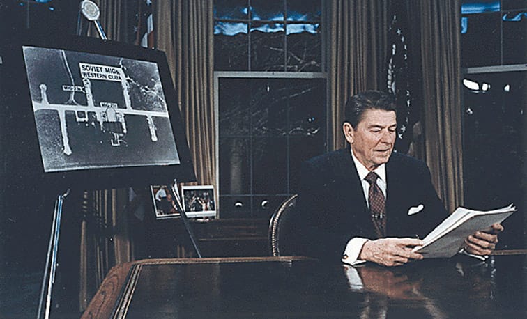 President Reagan addressing the nation on SDI