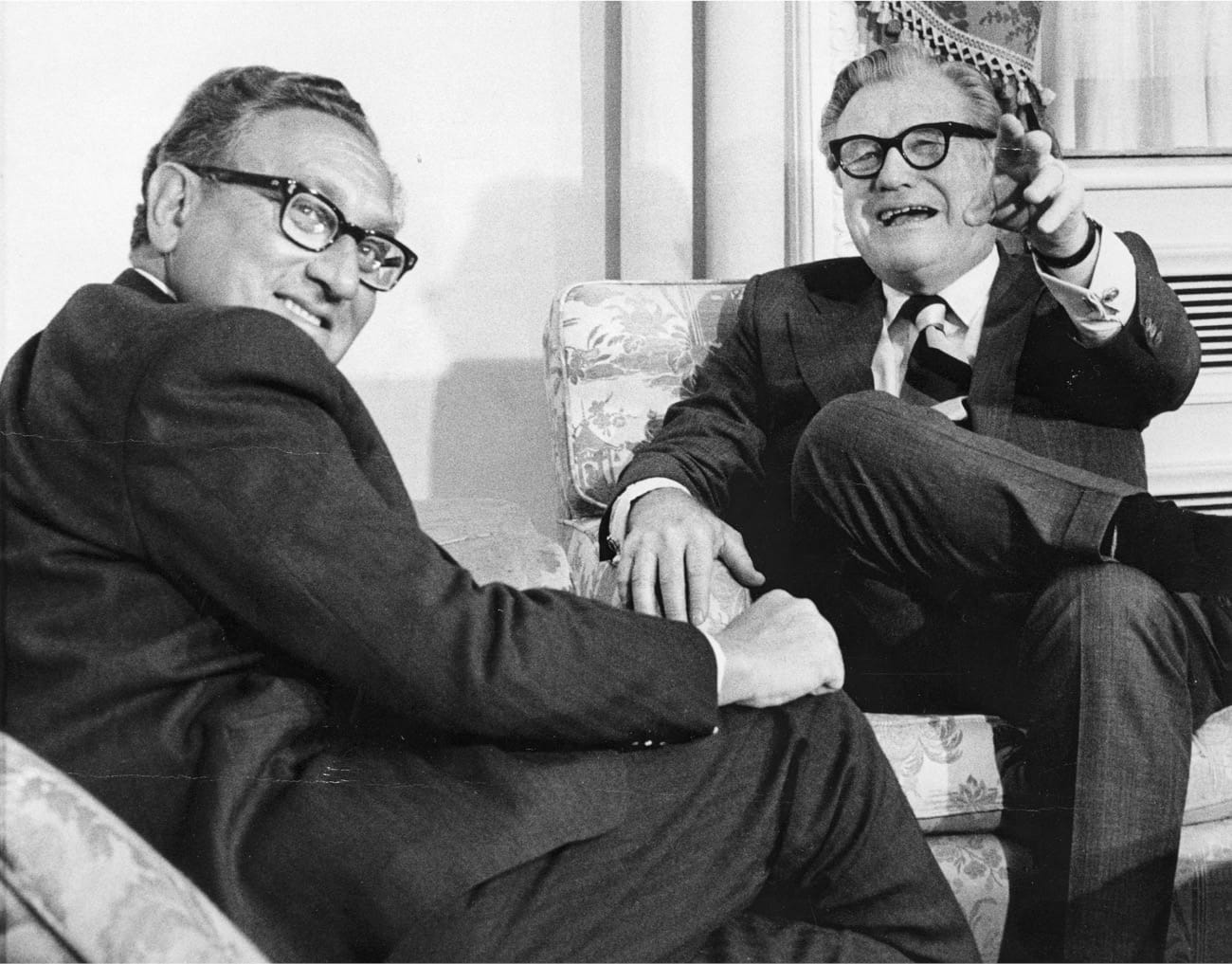 Vice President Nelson Rockefeller (right) with Secretary of State Henry Kissinger