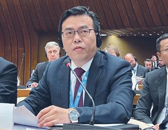 Deputy Permanent Representative of China’s Permanent Mission to the United Nations in Geneva and Ambassador for Disarmament Affairs, Shen Jian.