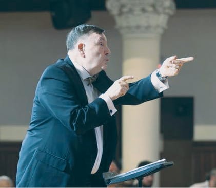 Maestro John Sigerson conducts the Schiller Institute NYC Chorus performing Beethoven’s Choral Fantasia in Manhattan, May 17, 2026.