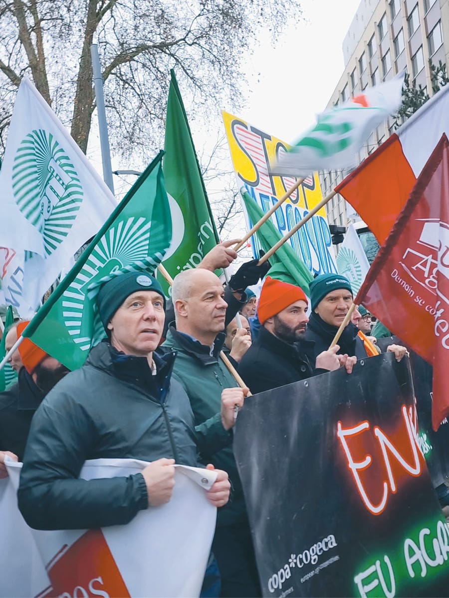 Thousands of European farmers rallied in Strasbourg, France Jan. 20, 2026, at the European Parliament building, insisting the EU-Mercosur deal be scrapped.