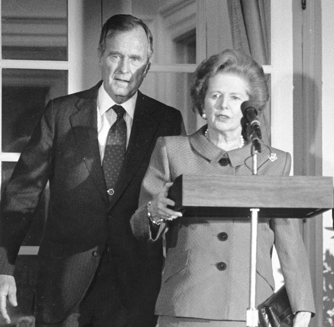 George H.W. Bush and Margaret Thatcher