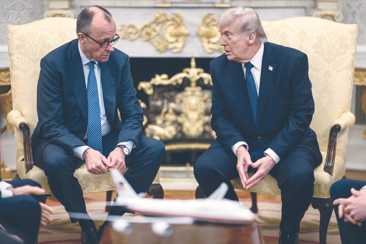 U.S. President Donald J. Trump holds a bilateral meeting with German Chancellor Friedrich Merz in the Oval Office, March 3, 2026.