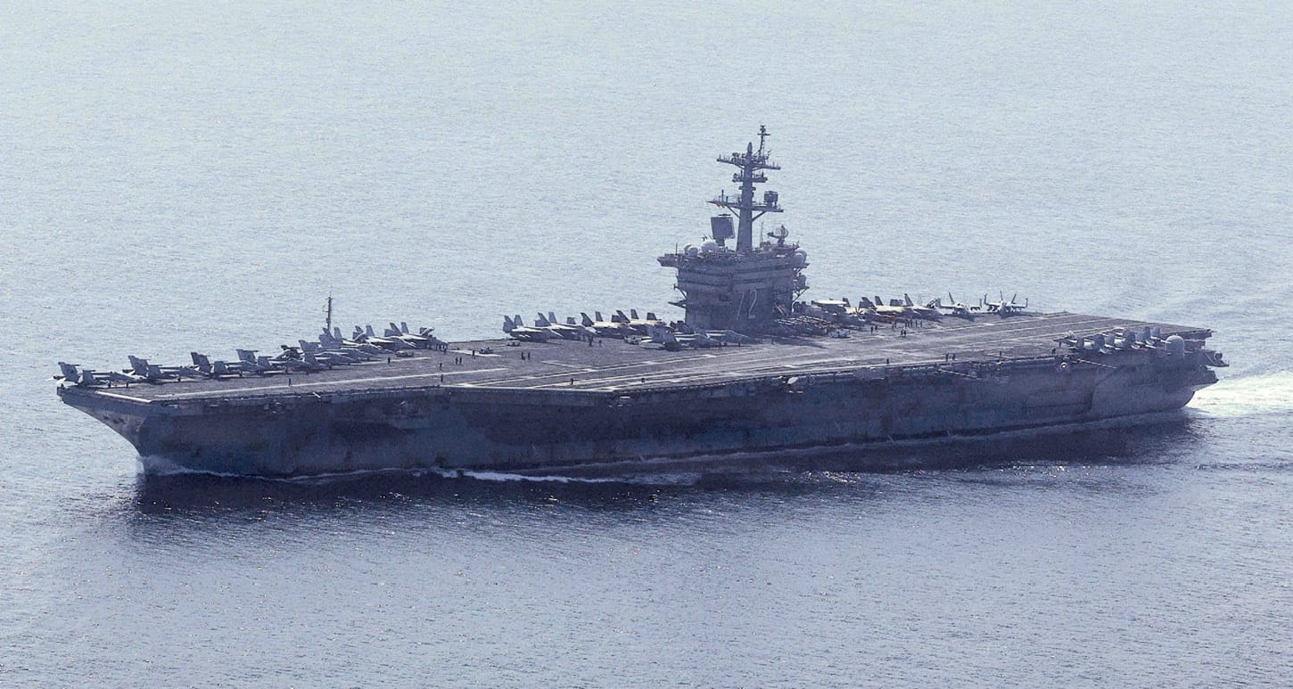 USS Abraham Lincoln sails in the Arabian Sea, Feb. 6, 2026.