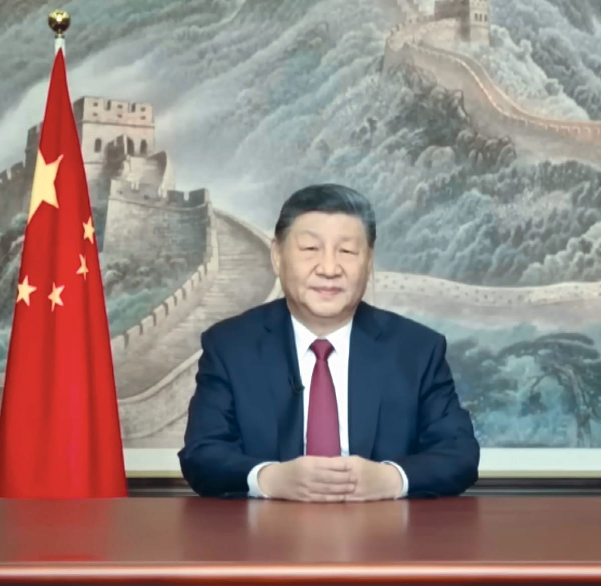 Chinese President Xi Jinping delivers his New Year’s Day speech, Jan. 1, 2026.