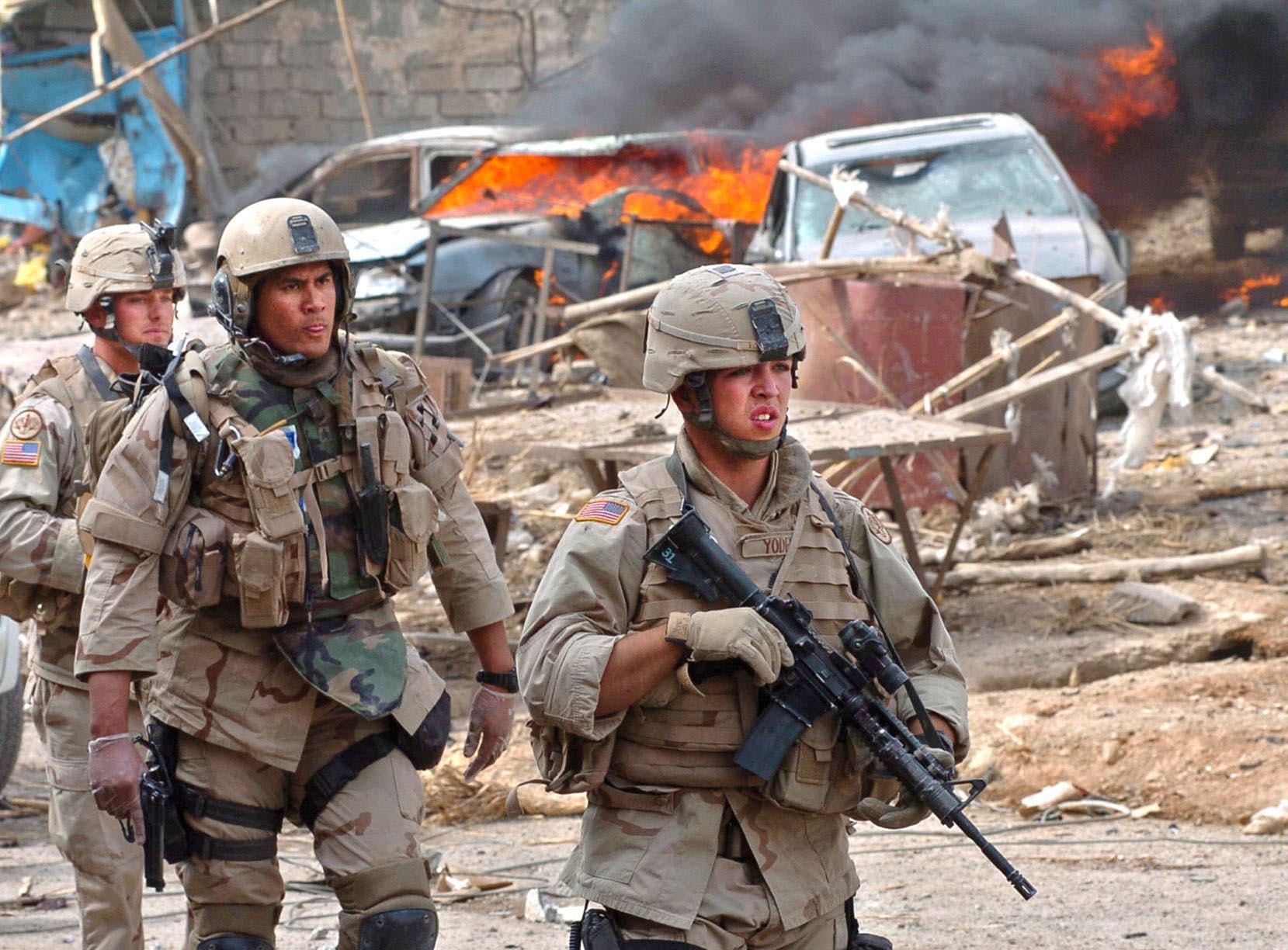 U.S. troops on patrol in Iraq.
