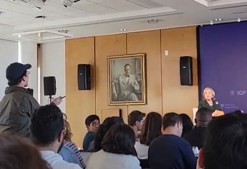 LaRouche Organizers Confront Hillary Clinton on Her War-Mongering at Columbia University