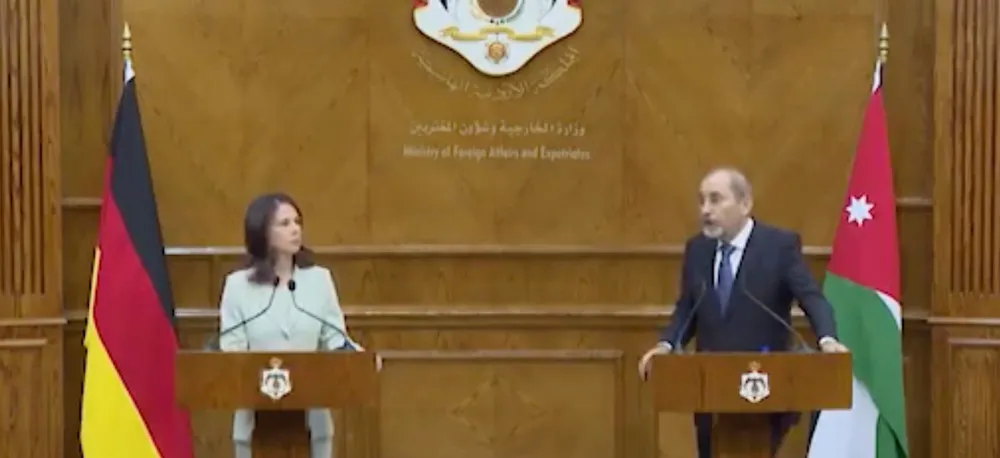 Jordanian Foreign Minister Lectures German Foreign Minister