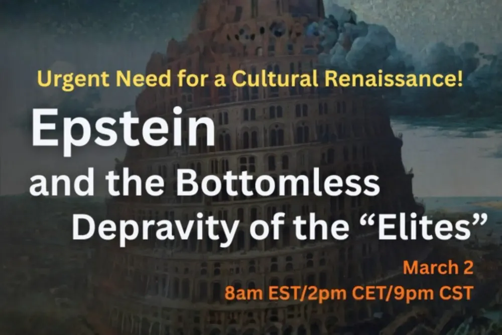 EIR Holds Emergency International Roundtable: End the Epstein Depravity and Restore the Moral Fitness To Survive