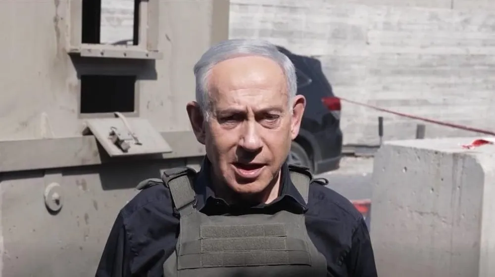 Israeli Prime Minister Benjamin Netanyahu in Hebron in Palestine’s West Bank.