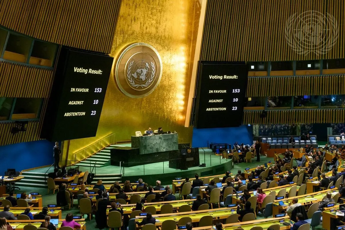UN General Assembly Overwhelmingly Passes Resolution for Immediate Ceasefire in Gaza