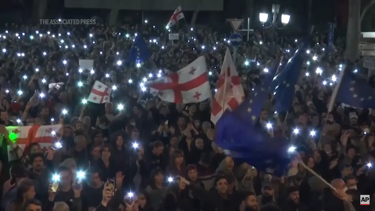 Violent Demonstration Against Georgia’s Parliament on Registering Foreign Influence