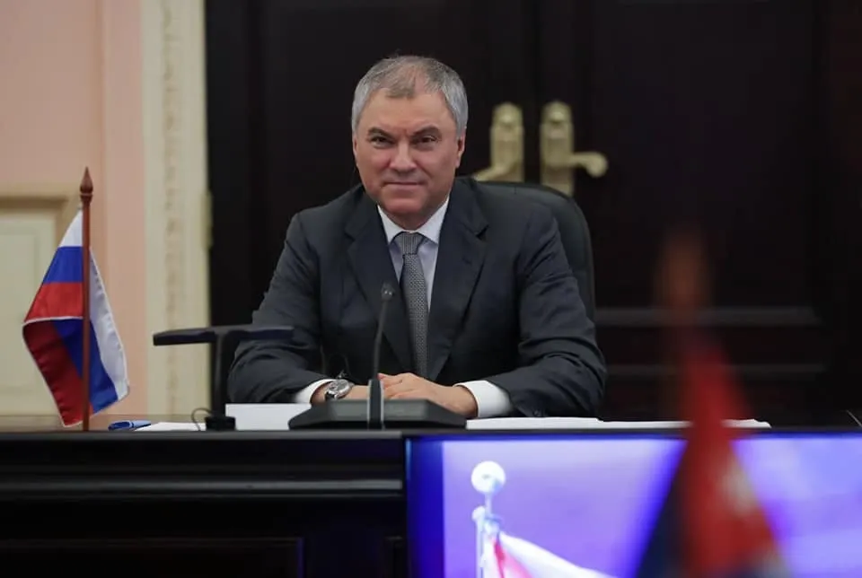 Russian Duma Speaker Volodin Tells West’s Citizens, Your Leaders Have Lost Their Minds