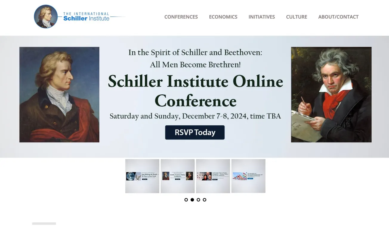Invitation: Schiller Institute International Online Conference, Dec. 7-8, 2024