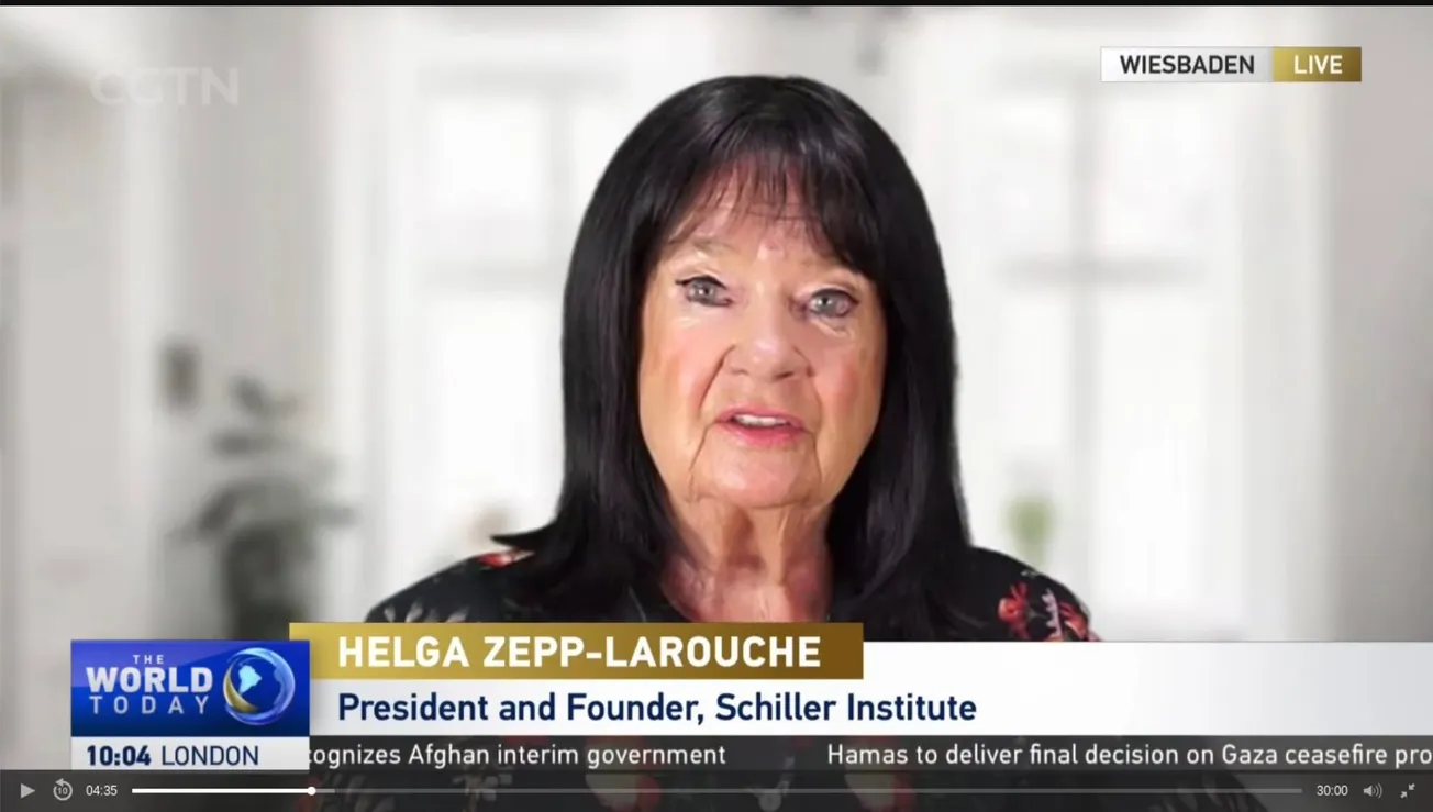 Helga Zepp-LaRouche Appears on CGTN To Discuss Europe-China Cooperation