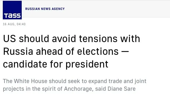 TASS Features Interview with U.S. Presidential Candidate Diane Sare Calling for Improved U.S.-Russia Relations