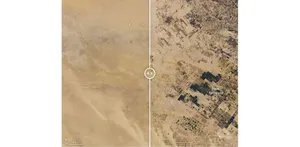 Satellite Photos Show Success of Egypt's New Delta Project To Create Farmland in the Oasis Plan Approach